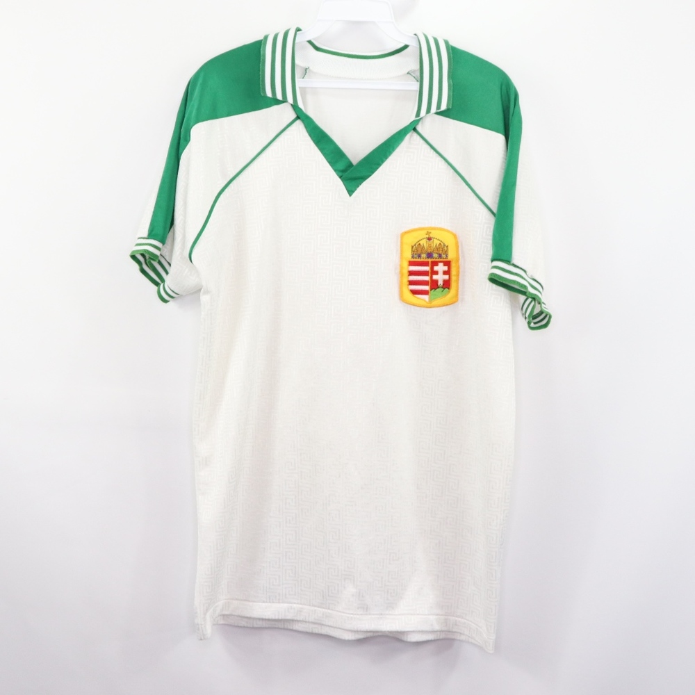 80s Cannon Mens Large Hungary Soccer Jersey White